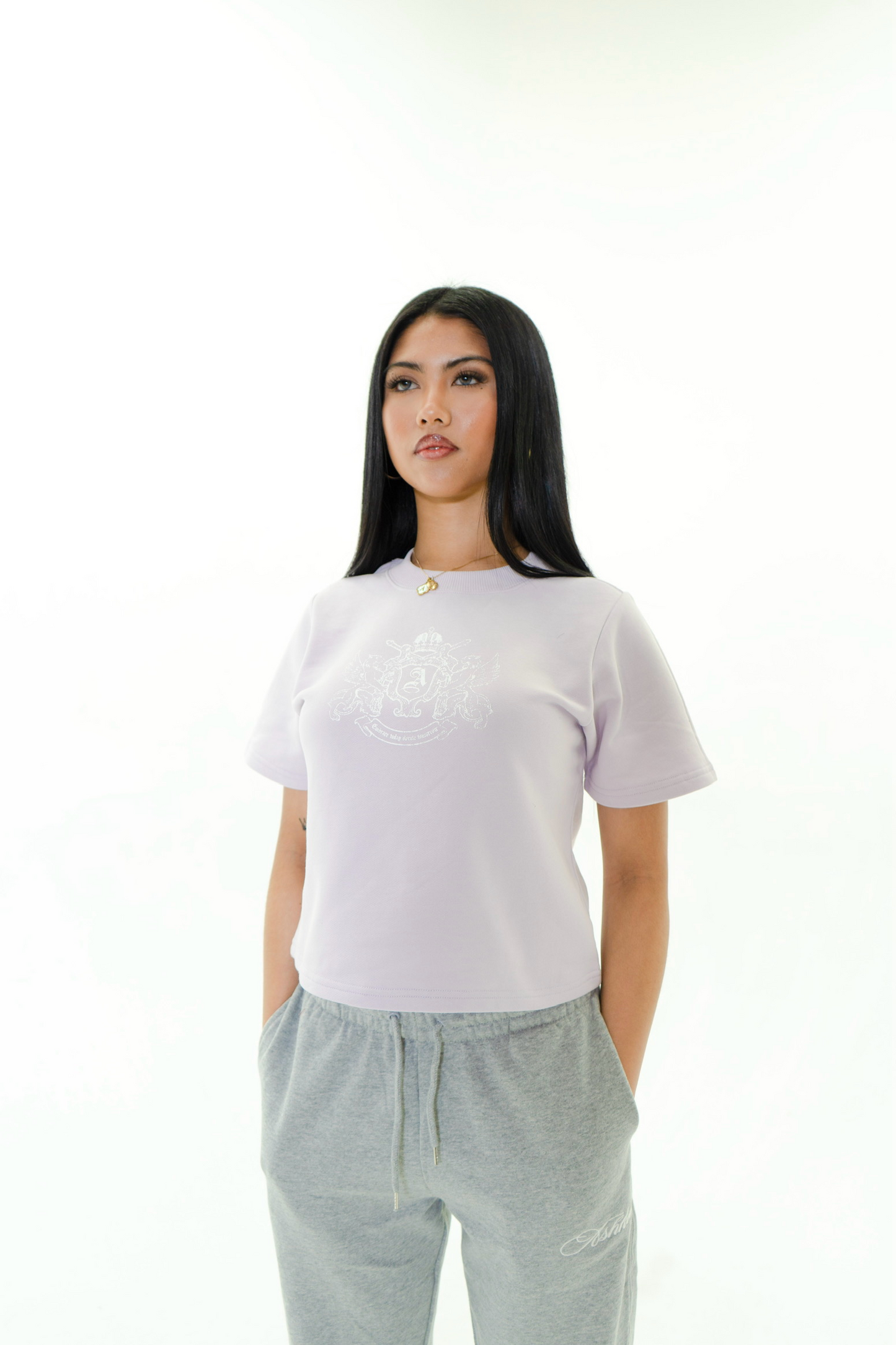 Ashkon Crest Cropped Terry Tee