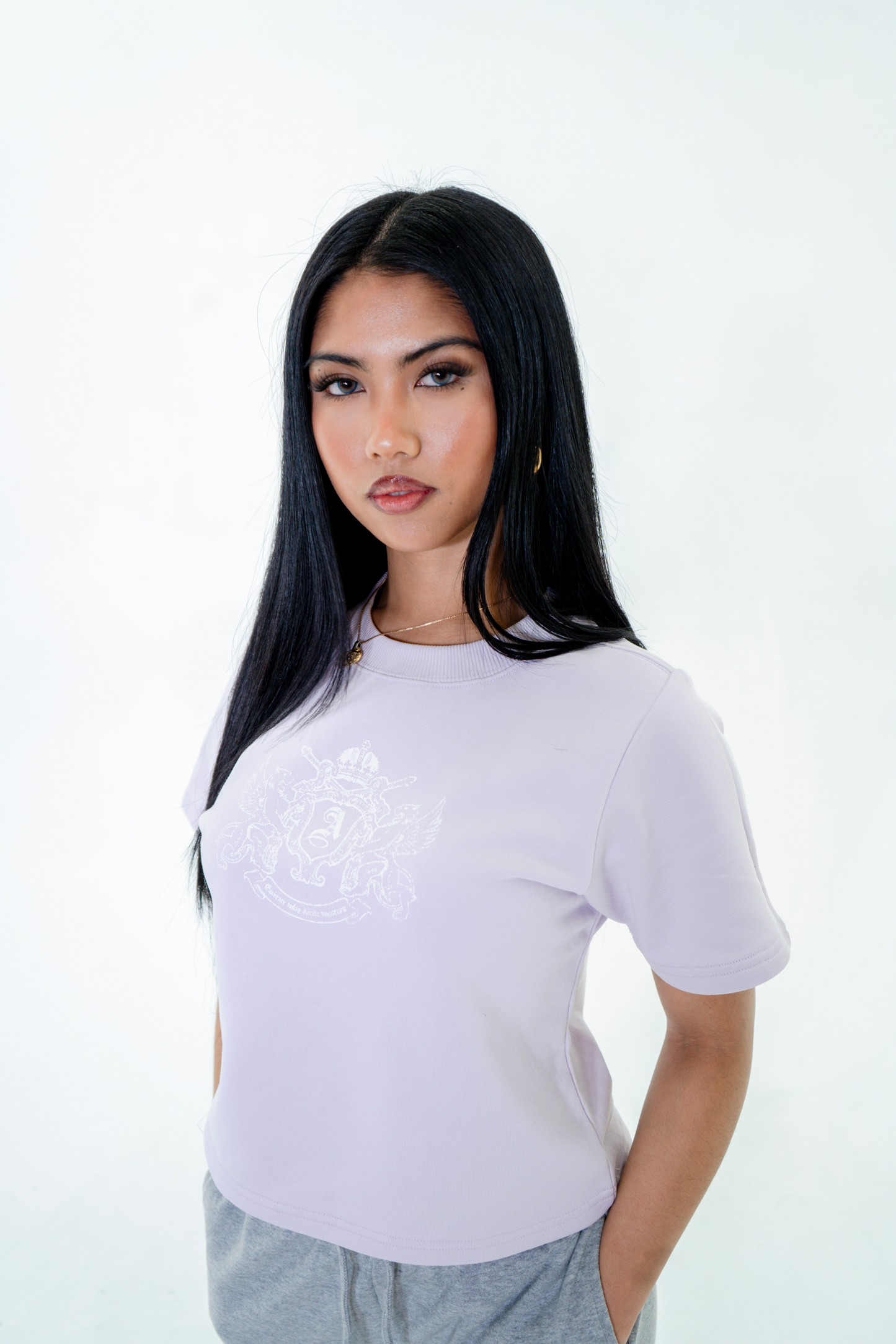 Ashkon Crest Cropped Terry Tee