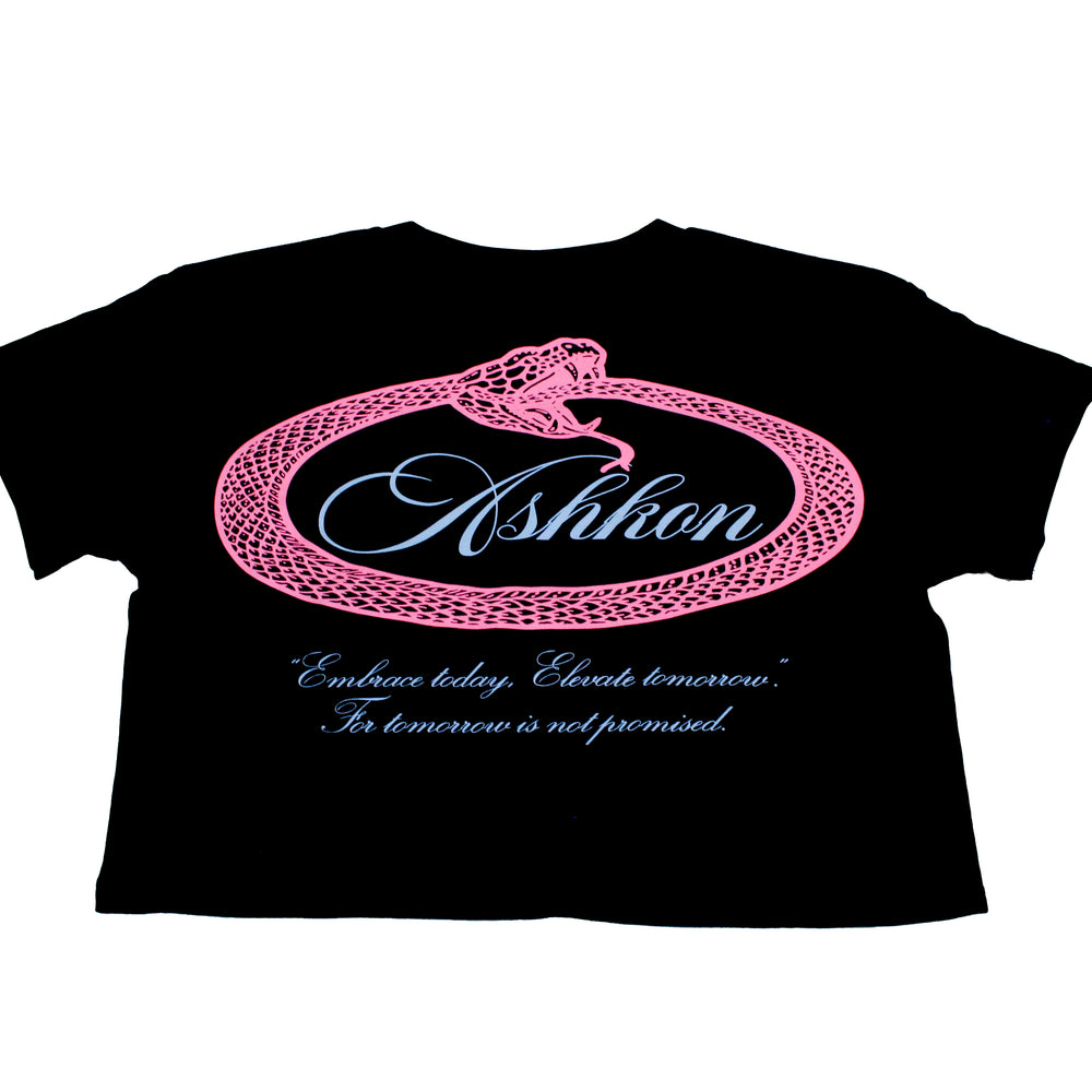
                      
                        Ashkon Snake Crop Tee
                      
                    