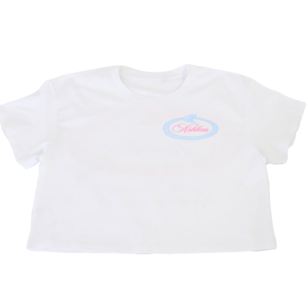 
                      
                        Ashkon Snake Crop Tee
                      
                    
