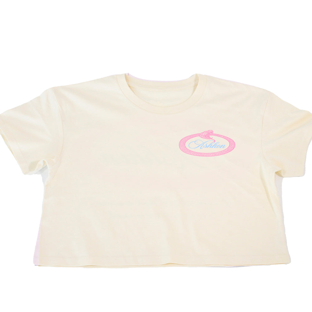 
                      
                        Ashkon Snake Crop Tee
                      
                    