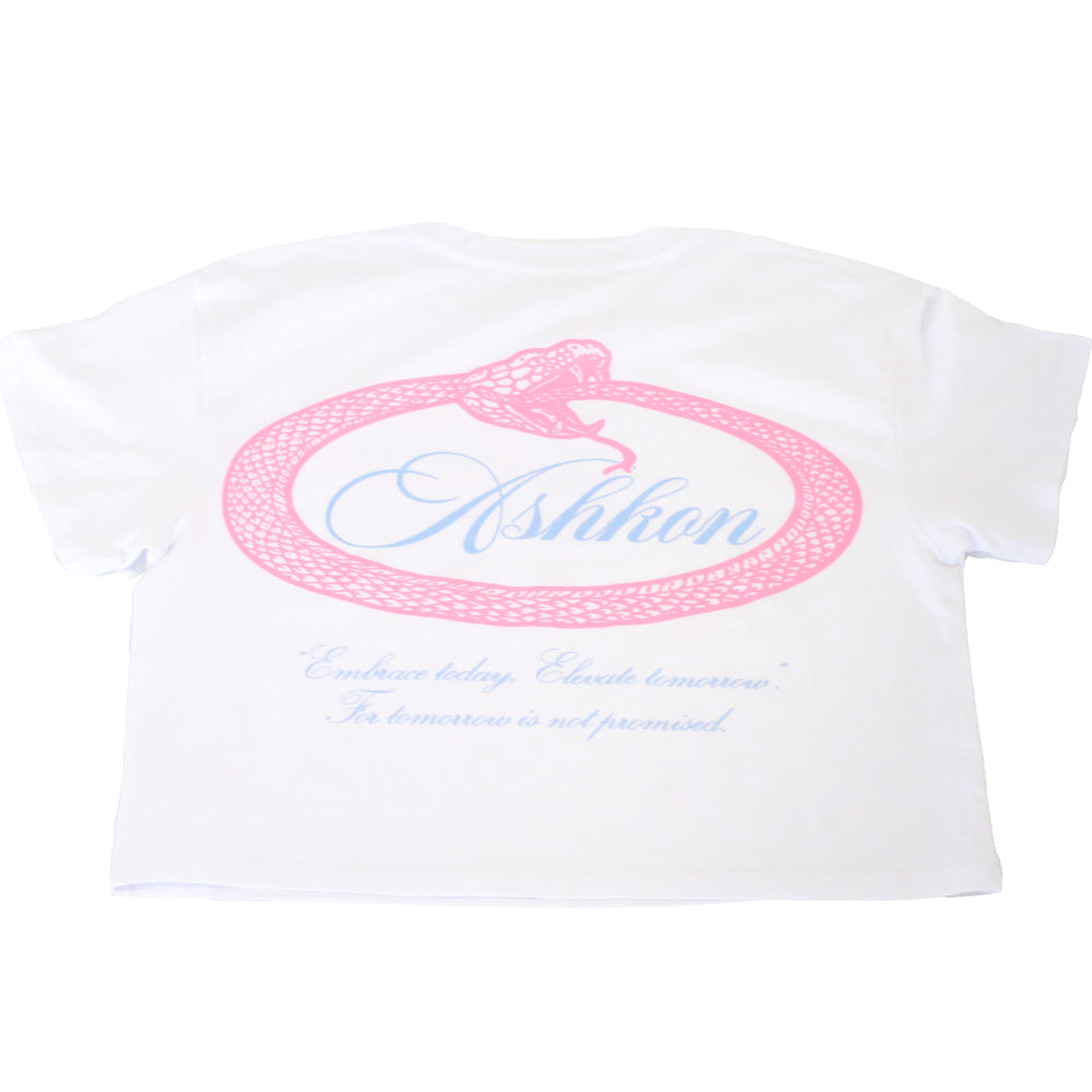 
                      
                        Ashkon Snake Crop Tee
                      
                    